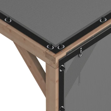 Pergola Silvano Douglas Incl. Schaduwdoek & Zijdoek 324x324 Cm 2 Pergola Silvano Douglas Incl. Schaduwdoek & Zijdoek 324x324 Cm - Afbeelding 2