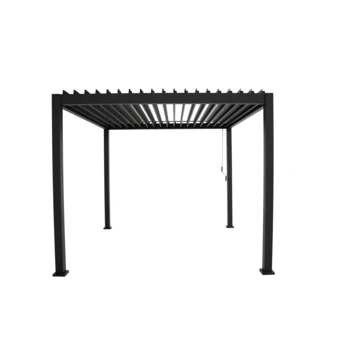 Pergola Deluxe Zwart 3x3m 4 Pergola Deluxe Zwart 3x3m - Afbeelding 4