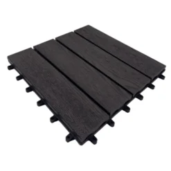 Balkontegel HKC Houtnerf Antraciet 30x30cm 6 Stuks -Relax Hof Verkoop 123 1376