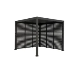 Zijwand Louvre Voor Pergola Classic & Deluxe Zwart 400 Series -Relax Hof Verkoop 123 148