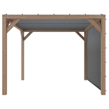Pergola Silvano Douglas Incl. Schaduwdoek & Zijdoek 324x324 Cm 6 Pergola Silvano Douglas Incl. Schaduwdoek & Zijdoek 324x324 Cm - Afbeelding 6