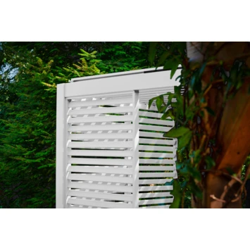 Zijwand Louvre Voor Pergola Classic & Deluxe Wit 400 Series 5 Zijwand Louvre Voor Pergola Classic & Deluxe Wit 400 Series - Afbeelding 5