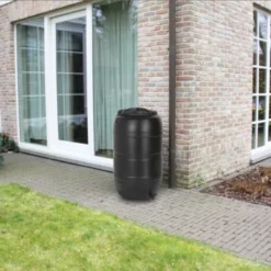 Practo Garden Classic Regenton Zwart Kunststof Incl. Kraan 210 Liter -Relax Hof Verkoop 123 321