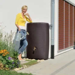 Garantia Regenton Wicker Sunda Donkerbruin 300 Liter -Relax Hof Verkoop 123 334