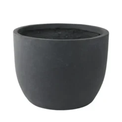 Pot Eivorm Antraciet Fiberclay 29x22 Cm